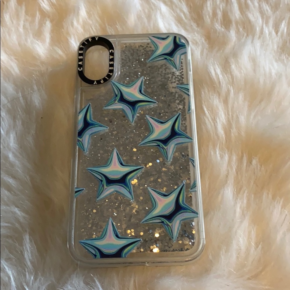 Transparent with stars and moving glitter